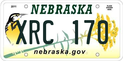 NE license plate XRC170