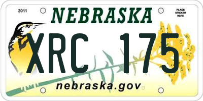 NE license plate XRC175
