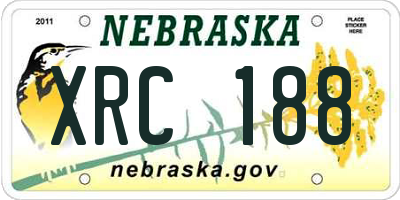 NE license plate XRC188