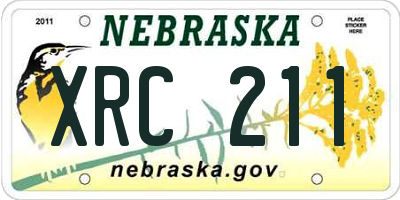 NE license plate XRC211