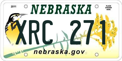 NE license plate XRC271