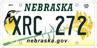 NE license plate XRC272