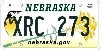 NE license plate XRC273