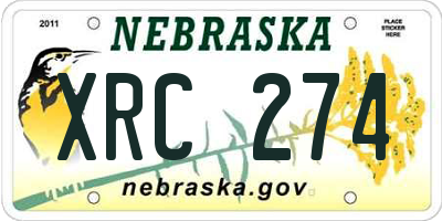NE license plate XRC274