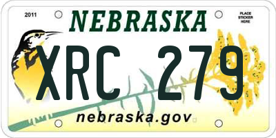 NE license plate XRC279
