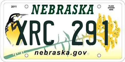 NE license plate XRC291