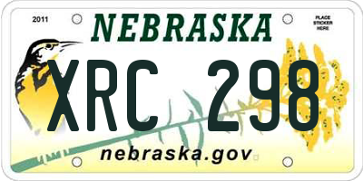 NE license plate XRC298