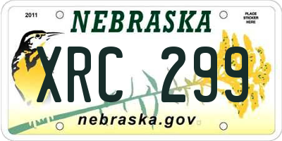 NE license plate XRC299