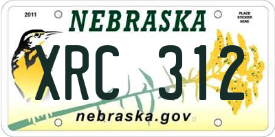NE license plate XRC312