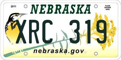 NE license plate XRC319