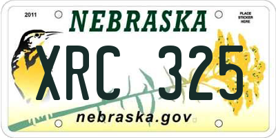 NE license plate XRC325