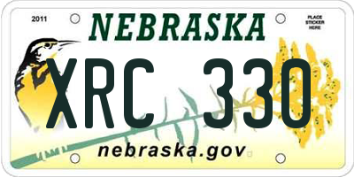 NE license plate XRC330