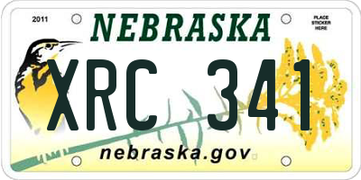 NE license plate XRC341