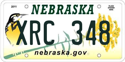 NE license plate XRC348