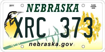 NE license plate XRC373