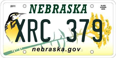 NE license plate XRC379