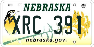 NE license plate XRC391