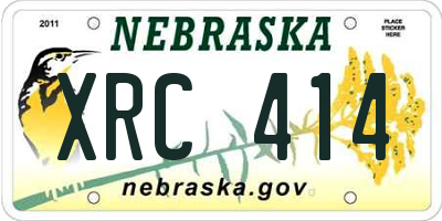 NE license plate XRC414