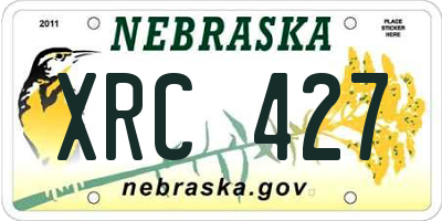 NE license plate XRC427