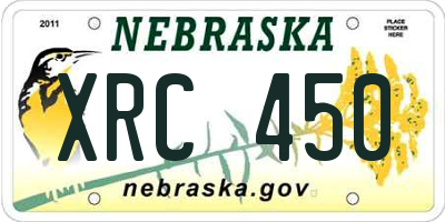 NE license plate XRC450
