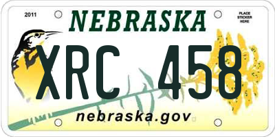 NE license plate XRC458