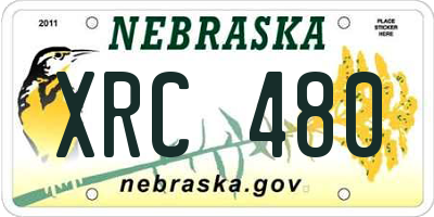NE license plate XRC480