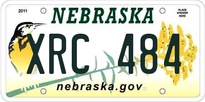 NE license plate XRC484