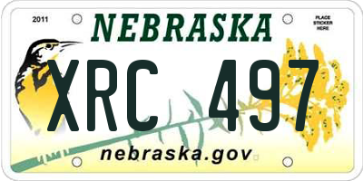 NE license plate XRC497