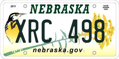 NE license plate XRC498