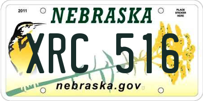 NE license plate XRC516