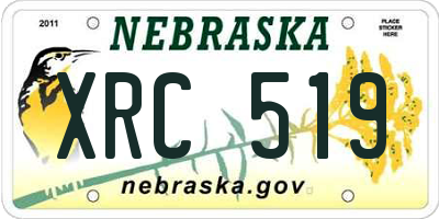 NE license plate XRC519
