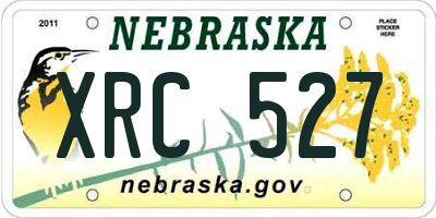 NE license plate XRC527