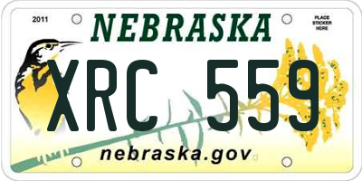 NE license plate XRC559