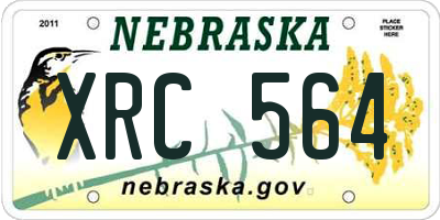 NE license plate XRC564