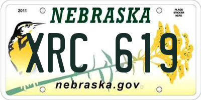 NE license plate XRC619