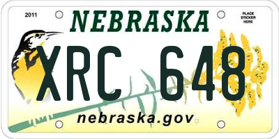 NE license plate XRC648