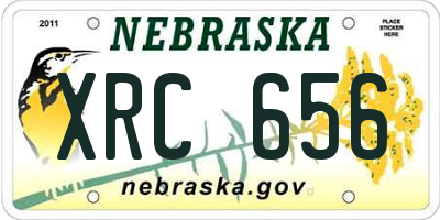 NE license plate XRC656