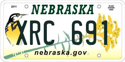 NE license plate XRC691