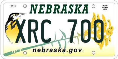 NE license plate XRC700