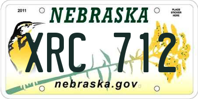 NE license plate XRC712