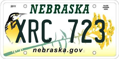 NE license plate XRC723
