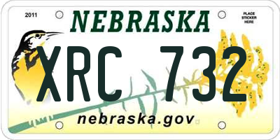 NE license plate XRC732