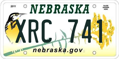 NE license plate XRC741