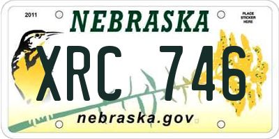 NE license plate XRC746