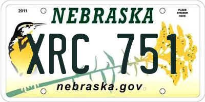 NE license plate XRC751