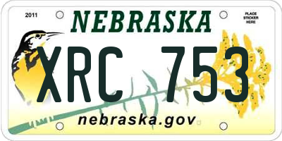 NE license plate XRC753