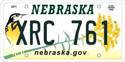 NE license plate XRC761