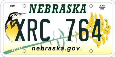 NE license plate XRC764