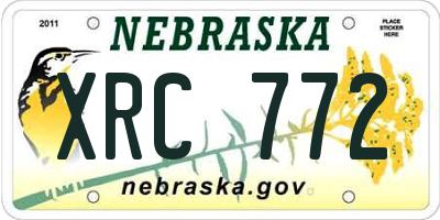 NE license plate XRC772