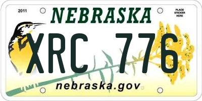 NE license plate XRC776